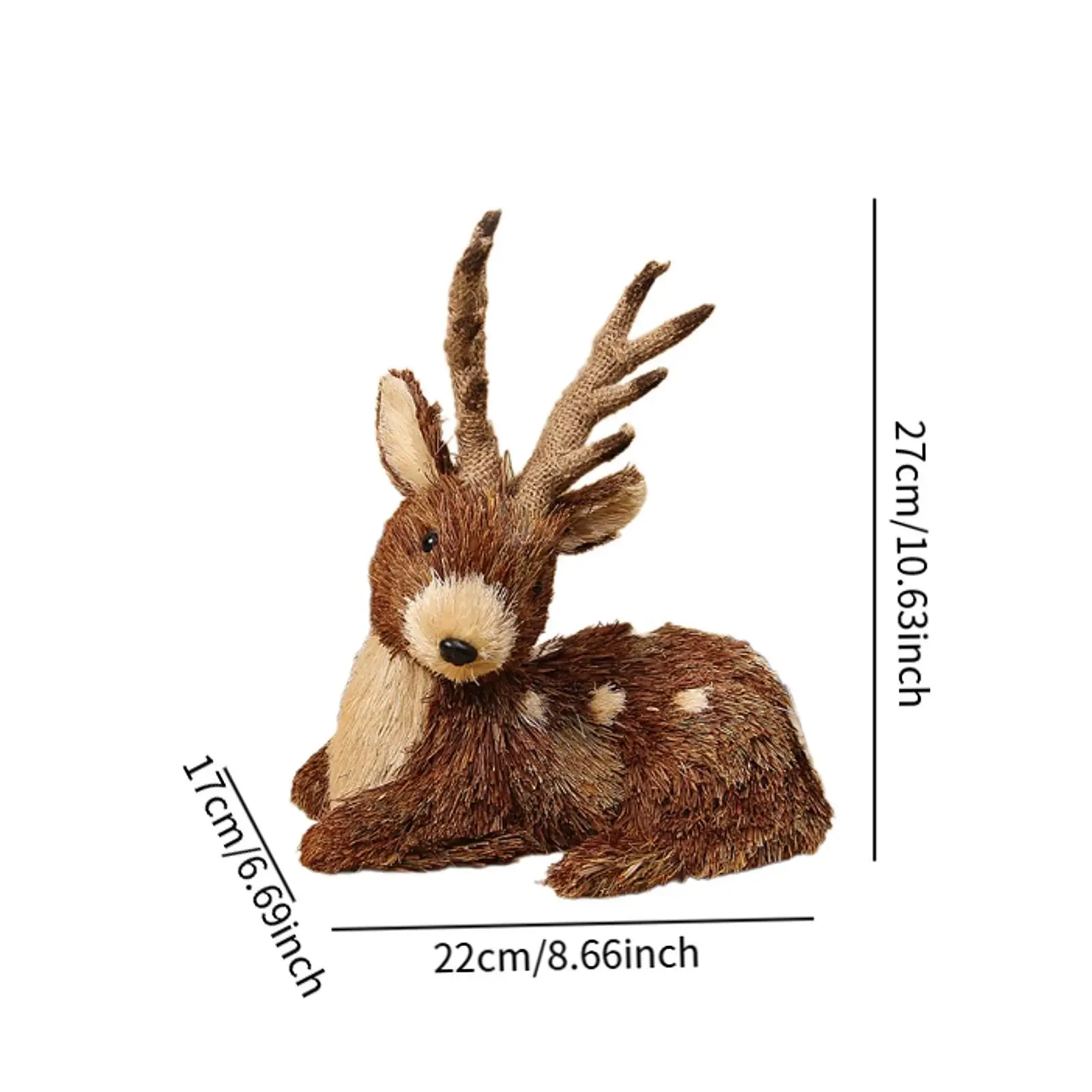 Christmas Deer Figurine Ornament Home Furnishing Decorative Table Centerpiece Creative Gift Christmas Decor for Farmhouse