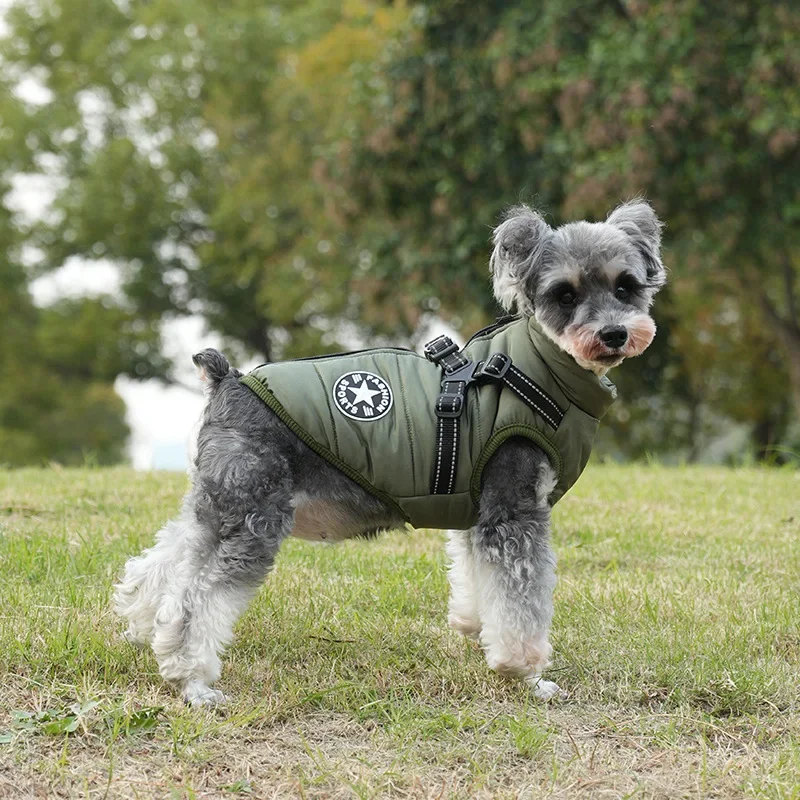 Chaqueta cálida a prueba de viento para perros, abrigo de algodón para perros pequeños, medianos y grandes, suministros para mascotas, Otoño e Invierno - imagen 3
