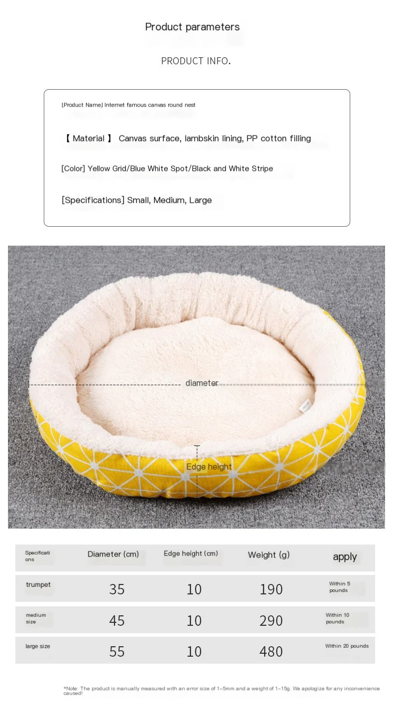Estera redonda cálida para gatos, cama de felpa para mascotas, muebles para perros, cama para perros y gatos con forma de Donut, cama para gatitos suave y cómoda, cálida en invierno, lavable - imagen 2