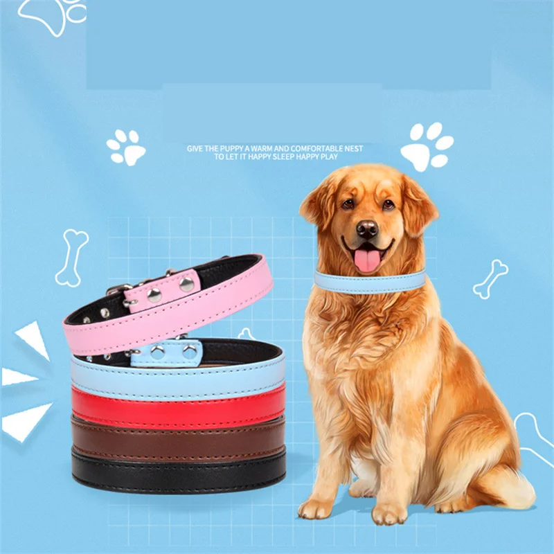 Collar de cuero personalizado para perros y gatos – Ajustable y cómodo - imagen 2