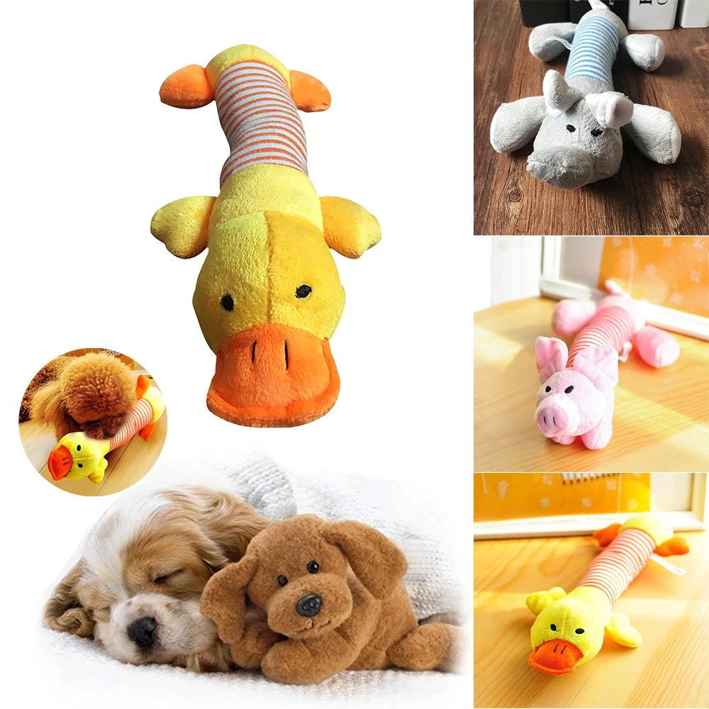 Juguetes populares para perros y gatos, divertidos juguetes de peluche duraderos de lana para perros, juguete con sonido para masticar, apto para todos los mascotas, elefante, pato, cerdo, juguetes de peluche - imagen 4