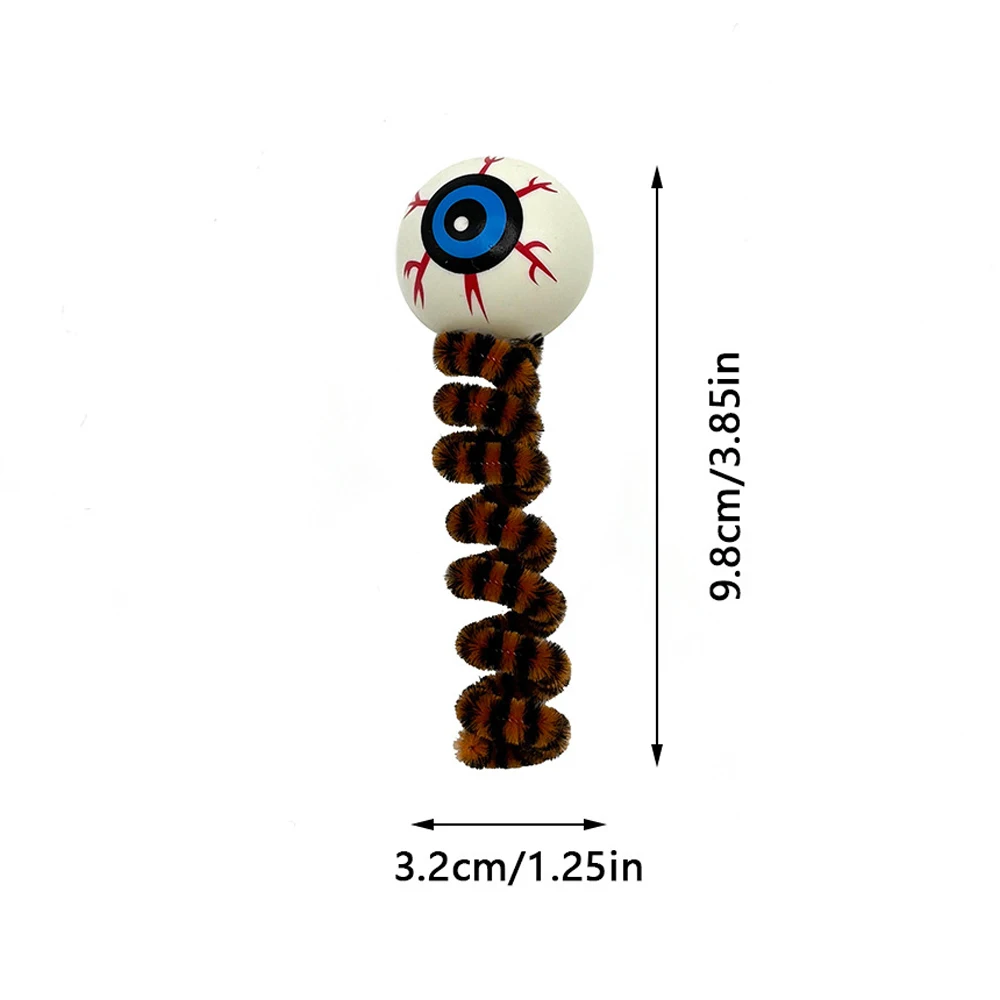 6 unids/set juguete interactivo aleatorio de rompecabezas para gatos divertido juguete interactivo con forma de ojos de primavera para mascotas gato gatito juguete de rompecabezas con tema de Halloween - imagen 3