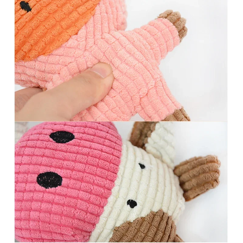 Divertidos animales lindos juguetes de peluche para perros divertido chillón mascota cachorro masticar morder juguete interactivo mascotas perros sonido accesorios suministros - imagen 5