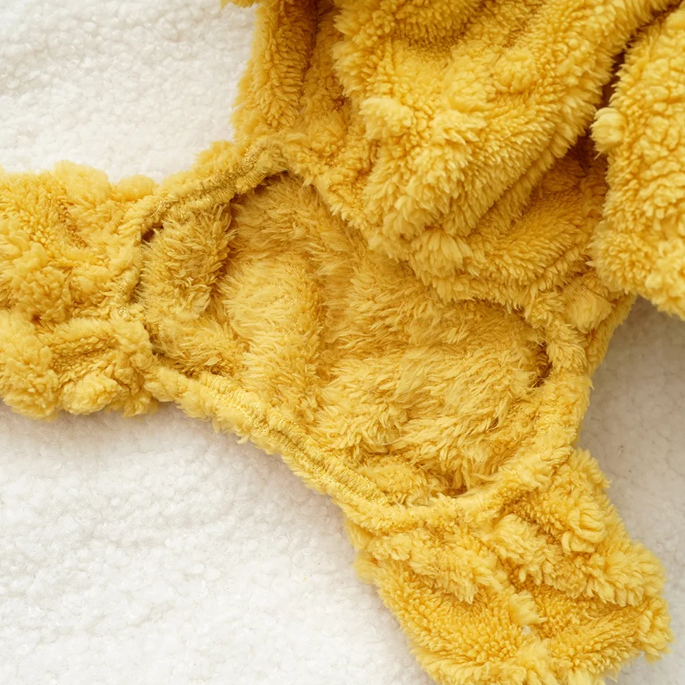 Mono de invierno para gatos y perros, ropa de cuatro patas para mantener el calor para mascotas, disfraz de franela suave para perros pequeños, abrigo grueso para cachorros de Chihuahua - imagen 5