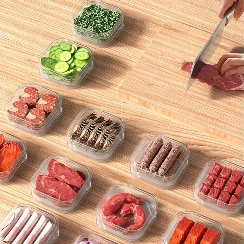 Cajas de almacenamiento y subpaquete para refrigerador, caja de almacenamiento de alimentos congelados, estuche de conservación para el hogar de calidad alimentaria, suministros de cocina, 1 ud. - imagen 5