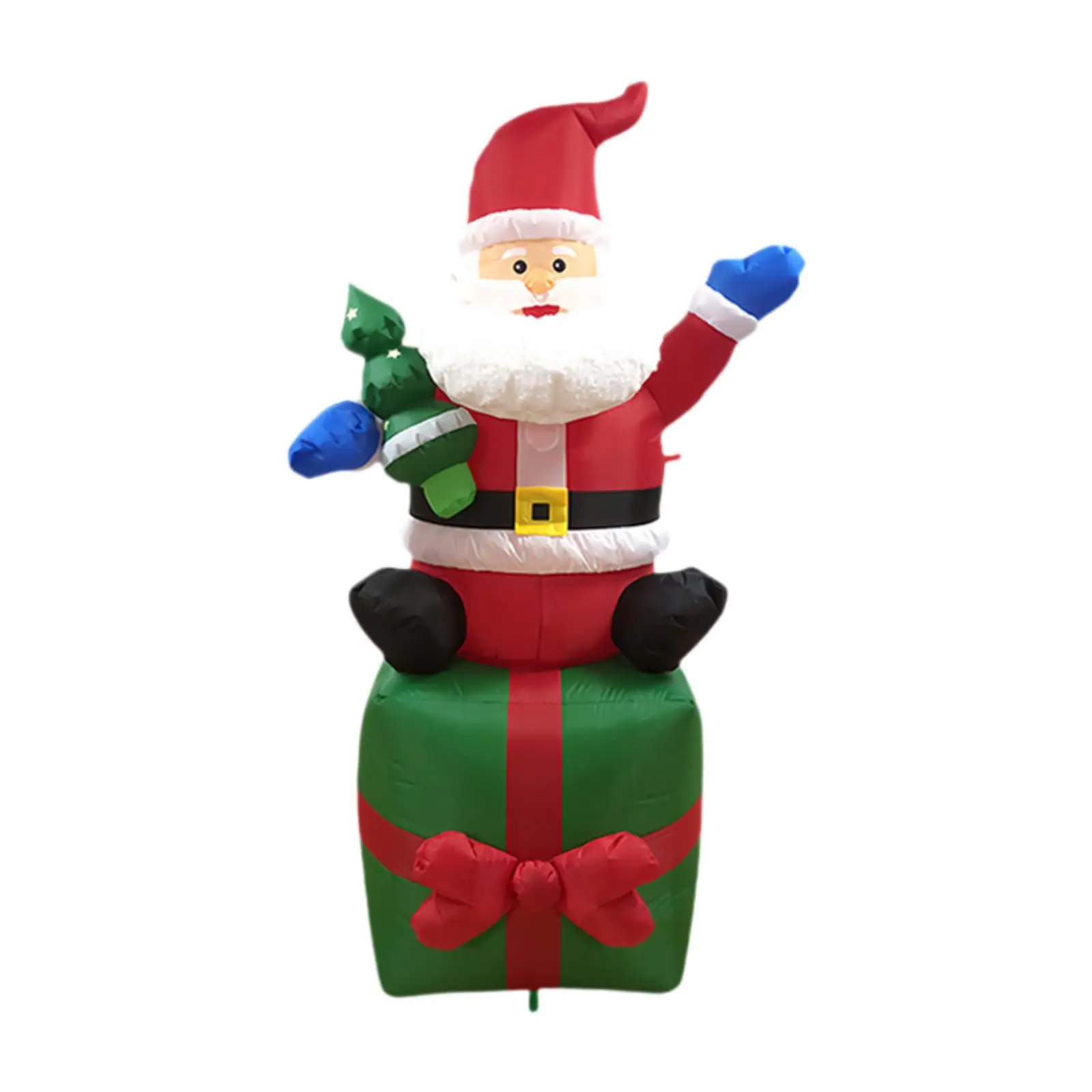 6 ft Christmas Inflatable Santa Funny Ornament with Light Yard Decoration Christmas Inflatables for Outside Party Patio Yard