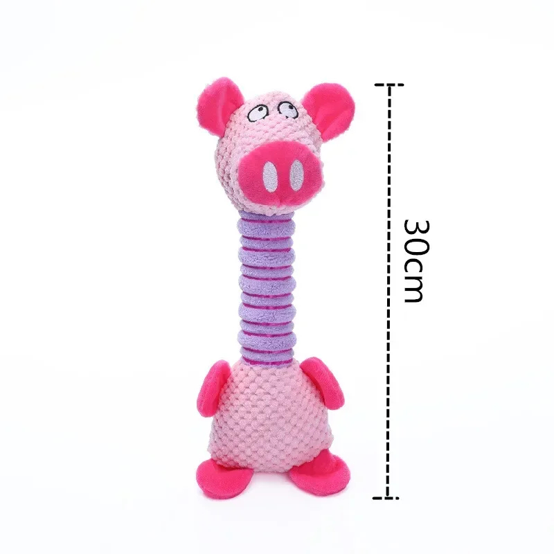 Juguetes chirriantes con sonido indestructible, forma de animales, mascota de peluche suave, juguete de entrenamiento Molar para masticar, juguetes para morder dientes para cachorros grandes - imagen 4
