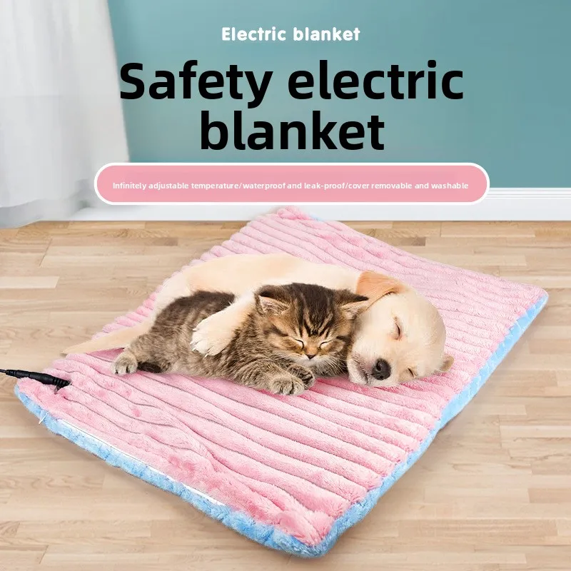 Manta eléctrica para mascotas, estera para dormir extraíble y lavable a temperatura constante, estera calefactora, manta eléctrica resistente a los arañazos