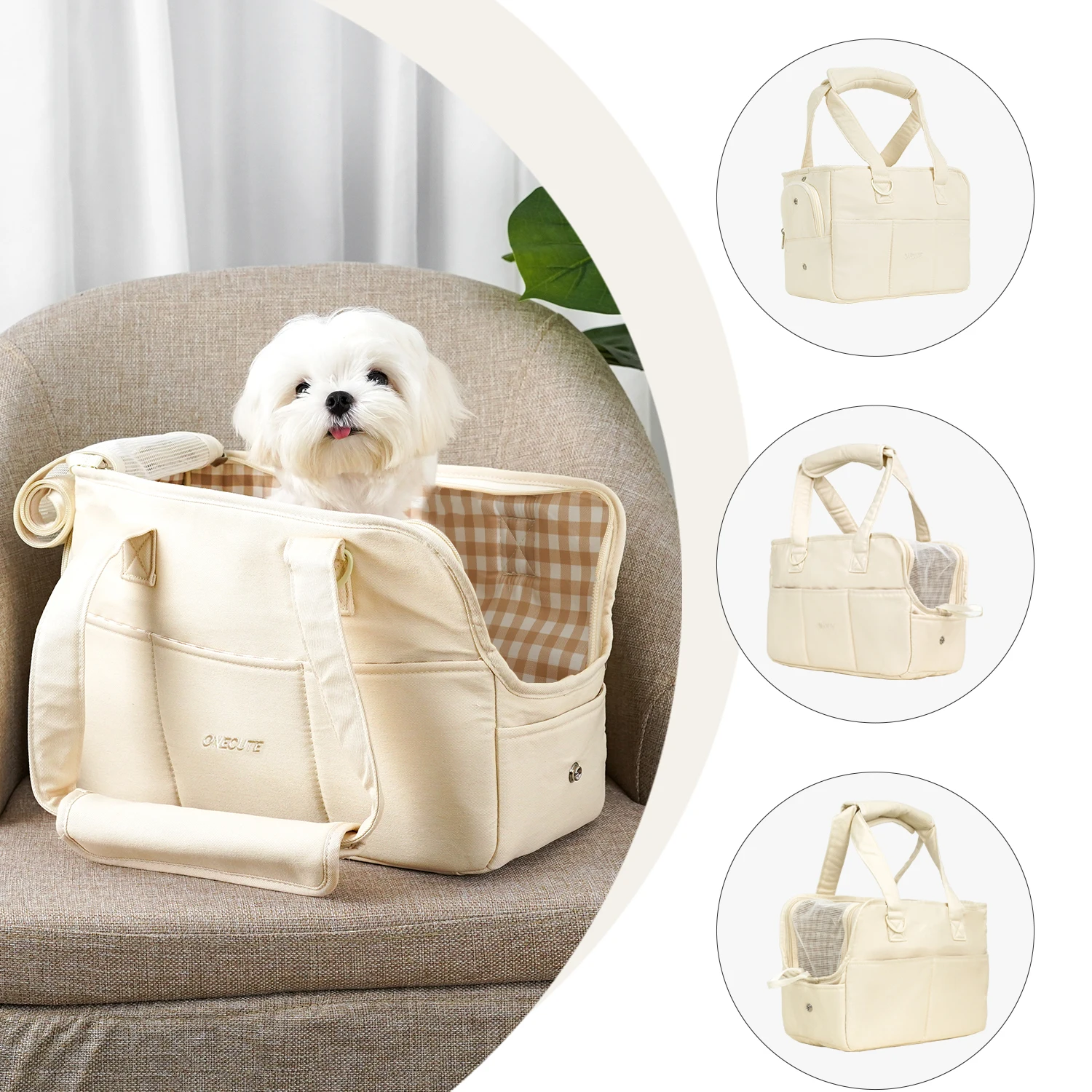 Bolso de hombro portátil de malla para transportar mascotas, para gatos, perros pequeños, bolsa de viaje ligera y suave para exteriores