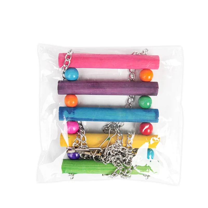 Columpio para loros, suministros para pájaros, puente de suspensión de madera, soporte para jaula colgante para loros, soporte para barra, juguetes para pájaros para mascotas, accesorios para pájaros - imagen 5