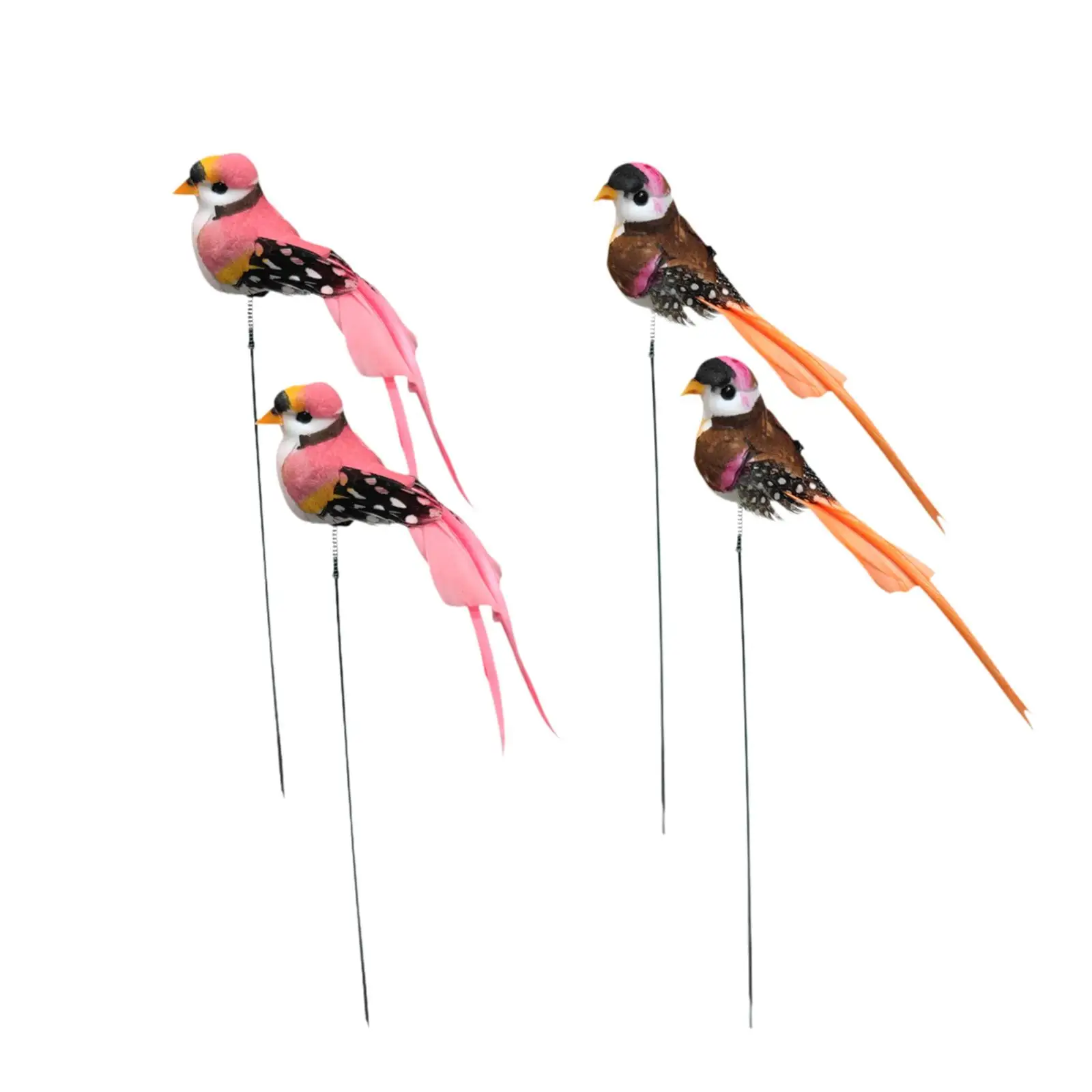 2Pcs Birds Garden Stakes Bird Statue Lifelike Animal Statue Bird Garden Decor Bird Ornament for Lawn Decoration Backyard Path