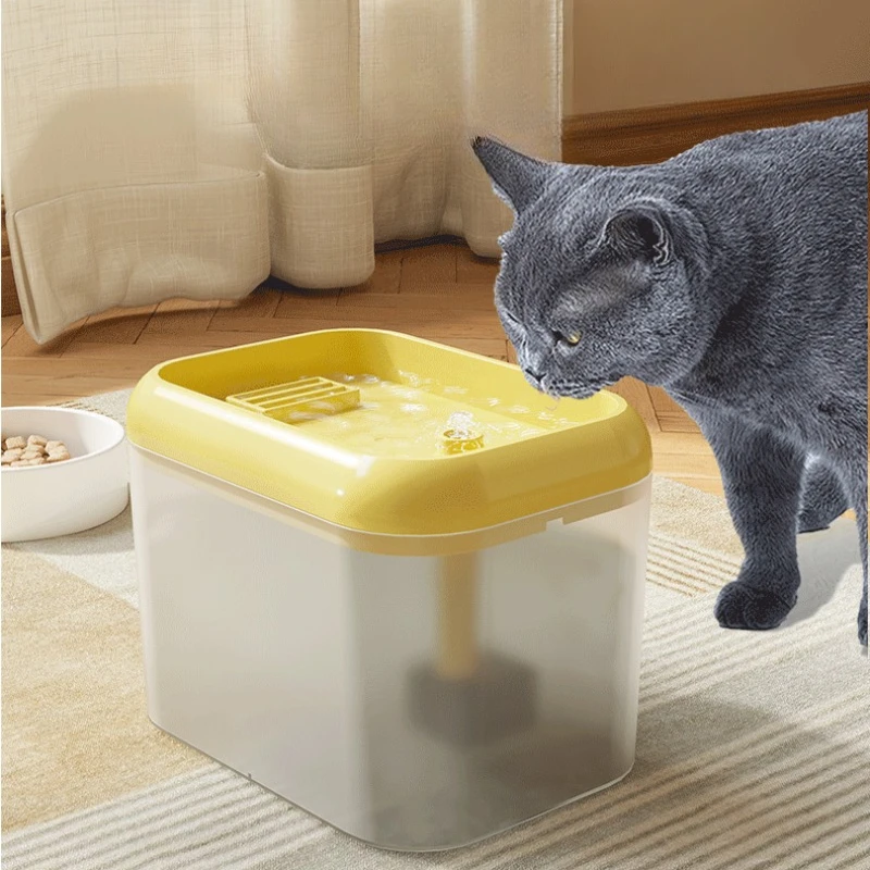 Dispensador de agua de ciclo automático para interiores de mascotas, bebederos para fuente de gato, cuencos para el hogar, comederos de plástico para cachorros y gatitos, contenedor para perros