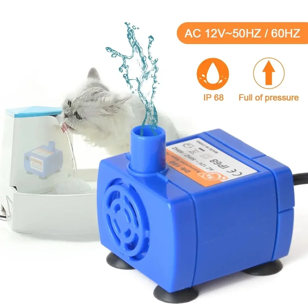 Bomba de agua con luz LED para mascotas, fuente de agua para gatos, reemplazo del Motor para flores de gatos, dispensador de cuencos para beber, accesorios para mascotas - imagen 2