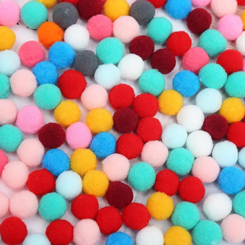 Bolas de pompón coloridas de alta elasticidad, juguete de juego para gatos, enriquecimiento felino interactivo y accesorio de Hobby DIY, 10mm, 100/200/300 Uds. - imagen 3