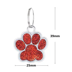 Etiqueta anti-perdida con huella de pata para gatos y perros
