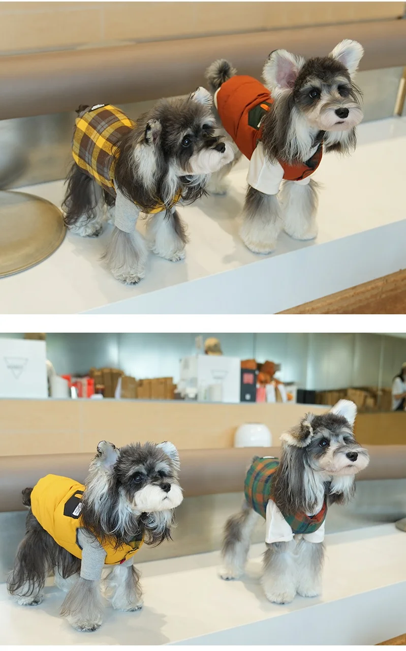 Chaleco de algodón para mascotas, abrigo Reversible cálido para perros de invierno para clima frío, trajes de invierno para perros, chaqueta a prueba de viento, ropa para mascotas - imagen 4