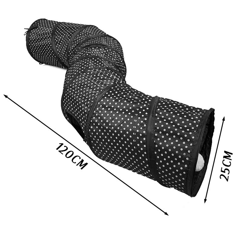 CAWAYI KENNEL-túnel para Gato, agujero plegable en forma de S, tubo para interiores y exteriores, túnel para gatitos, juguete para mascotas, juguete de entrenamiento para gatos que ahorra espacio - imagen 4