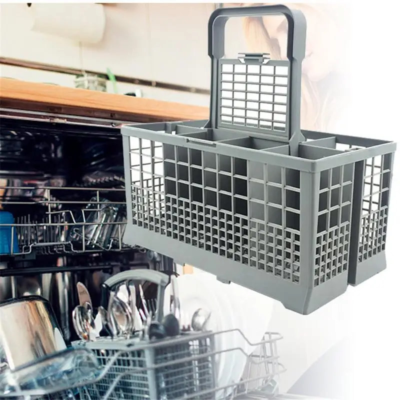 Cesta de lavavajillas para cubiertos, cestas de cubiertos duraderas, accesorios de repuesto para lavavajillas con mango apto para la mayoría - imagen 3