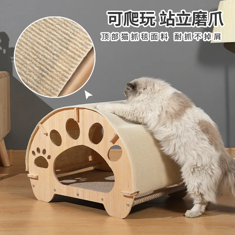 Nido para gatos, cápsula espacial de Sisal, estante para gatos, casa para mascotas, Villa para gatos, nido para mascotas multicapa integrado, suministros para rascar gatos - imagen 3