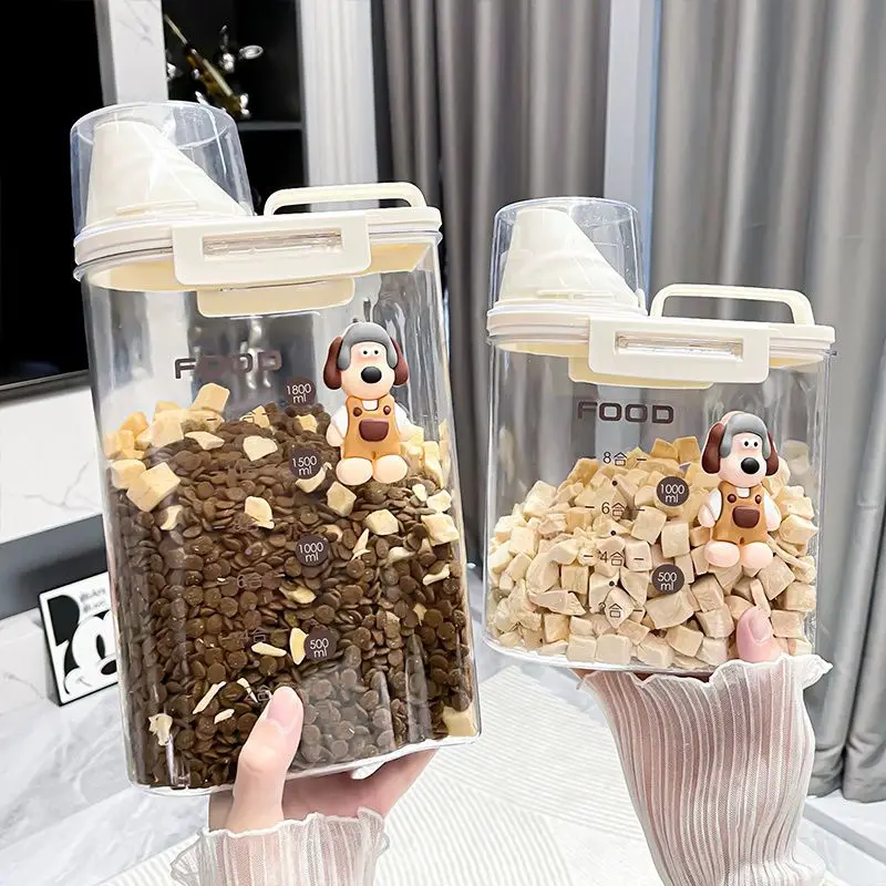 Cubo de almacenamiento de alimentos para gatos, cubo sellado a prueba de humedad, alimentos para perros, productos para mascotas liofilizados, tarro de aperitivos, caja de almacenamiento para el hogar - imagen 2