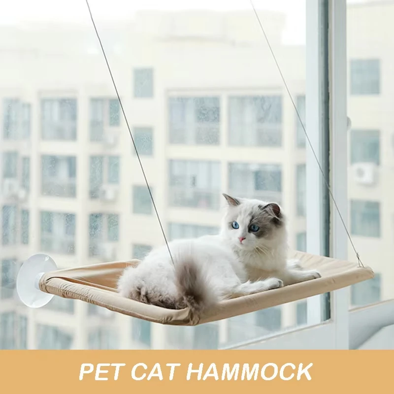 Hamaca para gatos, cama aérea colgante para gatos, casa para gatos, marco de escalada para gatitos, asiento de ventana soleado, nido con rodamiento de 20kg, accesorios para mascotas - imagen 2