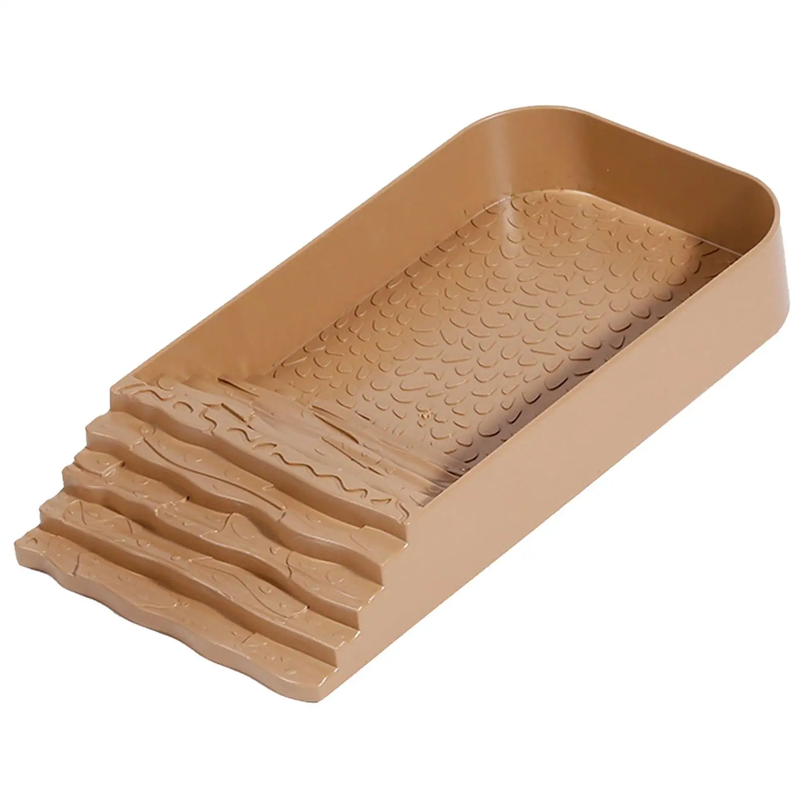 Reptile Water Dish with Ramp Lizards Habitat for Turtle Hamster Leopard