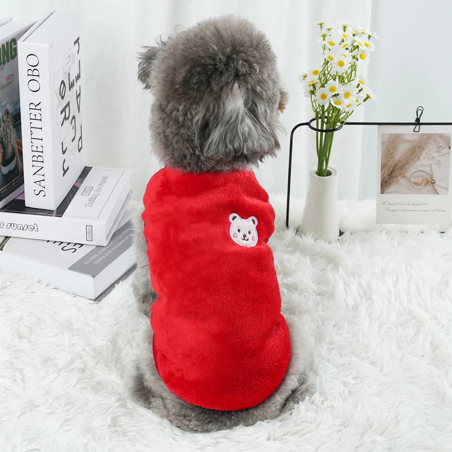 Chaleco cálido para mascotas de otoño e invierno, suave tanto por dentro como por fuera, hidratante y agradable para la piel, adecuado tanto para el hogar como para viajar. - imagen 2