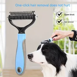Cepillo deshedding 2 en 1 para perros – Peine y rastrillo subpelo