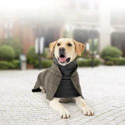 Abrigo polar invierno para perros medianos estilo caballero británico