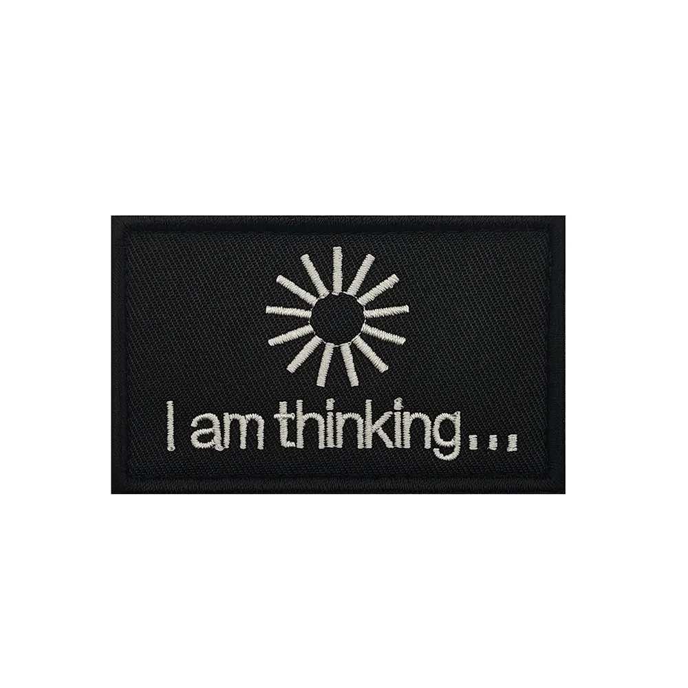 Estoy pensando parche bordado brazalete insignia calcomanía apliques adorno parches bordados decorativos