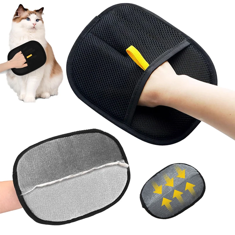 Guantes para quitar el pelo de mascotas, guantes de aseo estáticos reutilizables, cepillo para quitar el pelo de piel de perro y gato del sofá, alfombra, ropa, suministros de herramientas