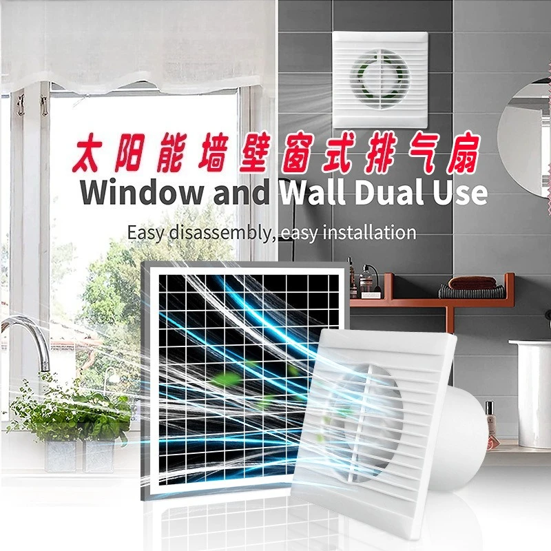 Ventilador extracción solar para gatos y perros en cocina o baño