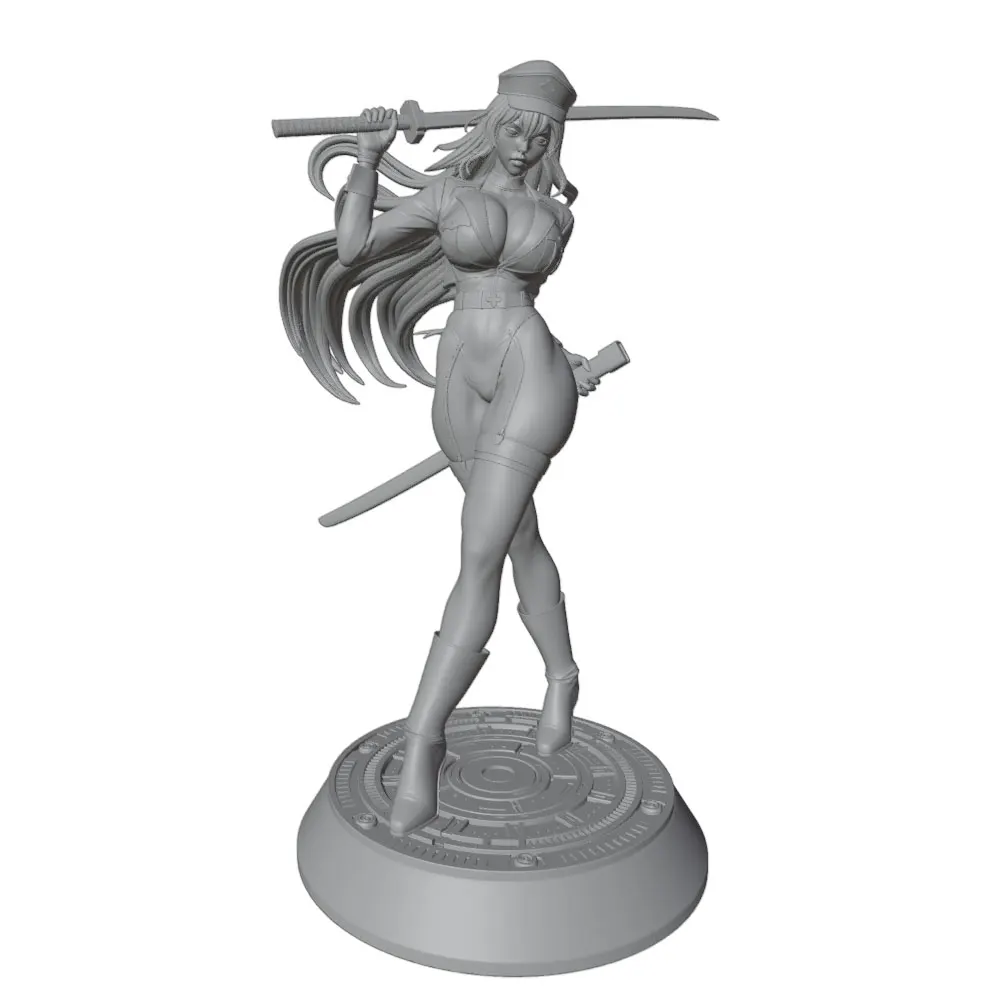 Figura anime gato GK sin pintar, escala 1/24 para habitación - imagen 2