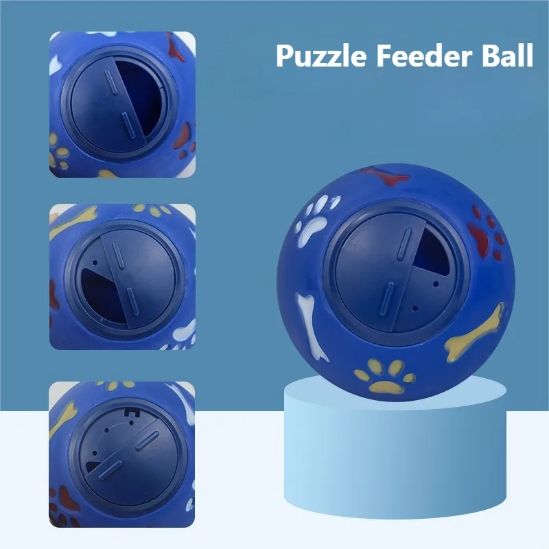 Juguetes para mascotas, pelota de rompecabezas de comida resistente a mordeduras para perros, tamaño multicolor opcional, bola de vinilo con sabor a leche, productos para mascotas - imagen 2