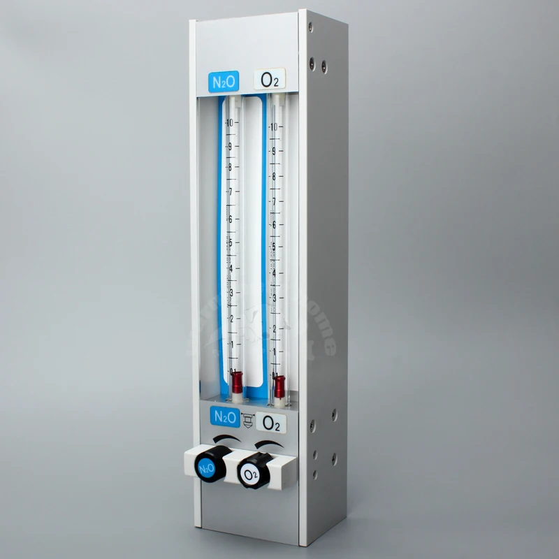 Anesthesia Machine Flow Meter Nitrous Oxide Oxygen Gas Flow Meters Double Tube Flowmeter - imagen 2
