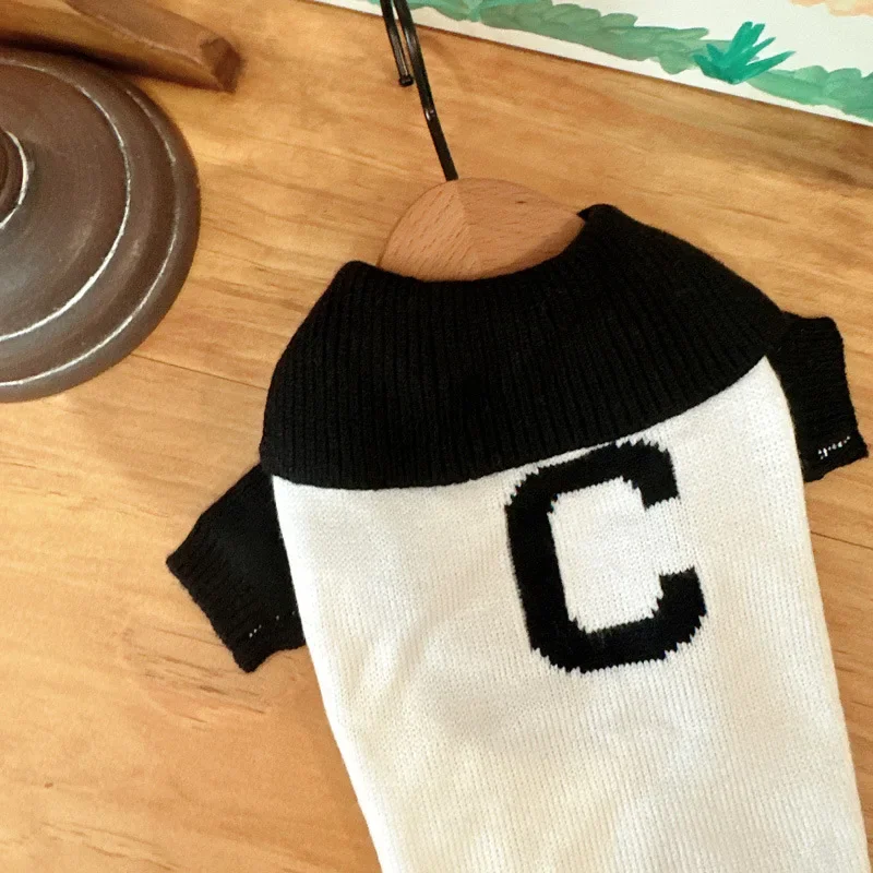 Abrigo de punto con cuello de otoño/invierno para mascotas, suéter Schnauzer, suéter Base bonito, suéter para perros pequeños y gatos, ropa para perros pequeños - imagen 4