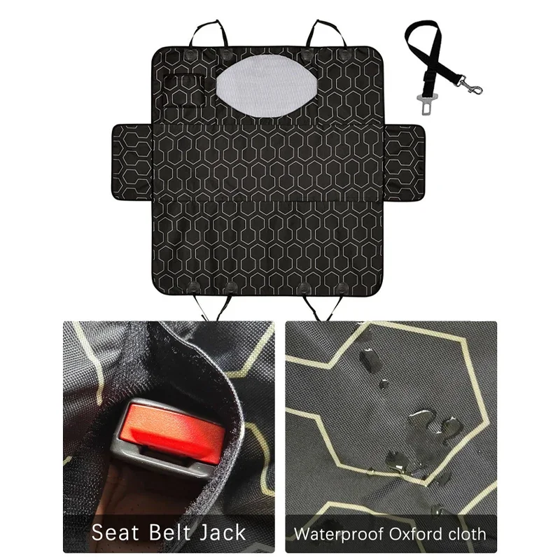 Funda impermeable para asiento de coche para perros, colchones para transporte de mascotas, portador de cachorros, estera protectora para asiento trasero de coche, hamaca para perros pequeños y grandes - imagen 5