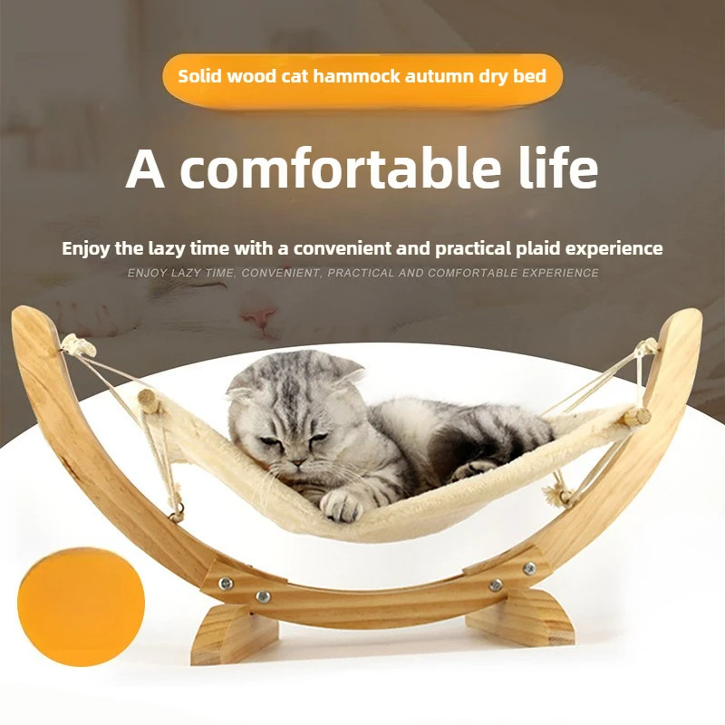 Hamaca colgante de madera para gatos y perros – Nido desmontable colgante - imagen 3