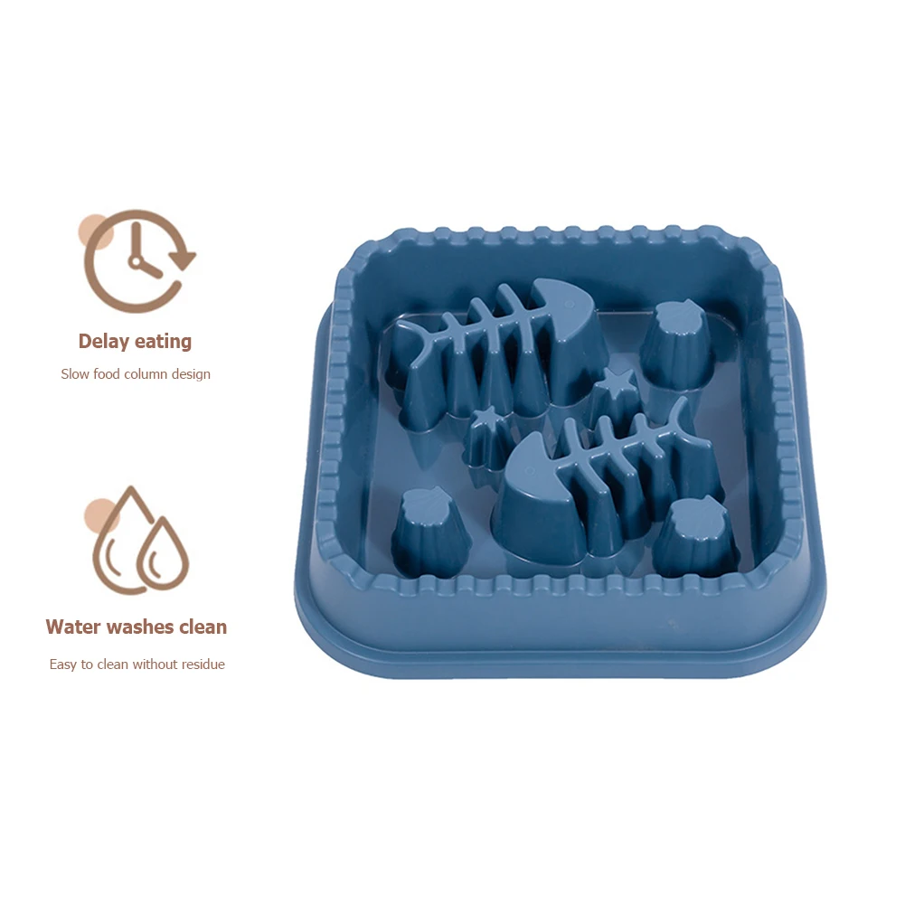 Cuenco de comida lenta para perro y gato, cuenco antideslizante a prueba de choques, alimentador lento, antiasfixia, cuenco de arroz para gatito, suministros para mascotas - imagen 4