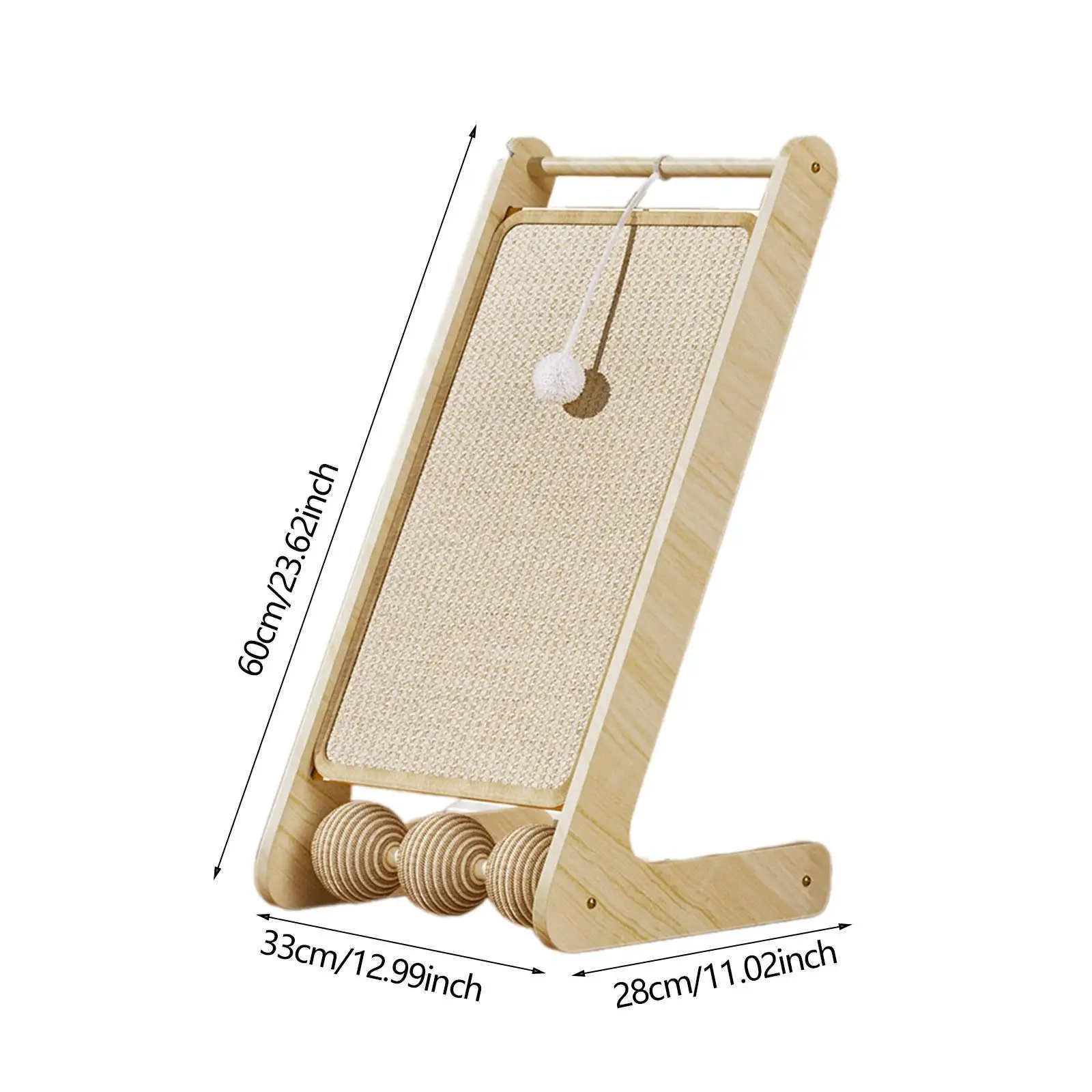 Floor Mounted Scratcher, Sisal Scratch Pad, Cat Scratcher for Indoor Exercise Kitten