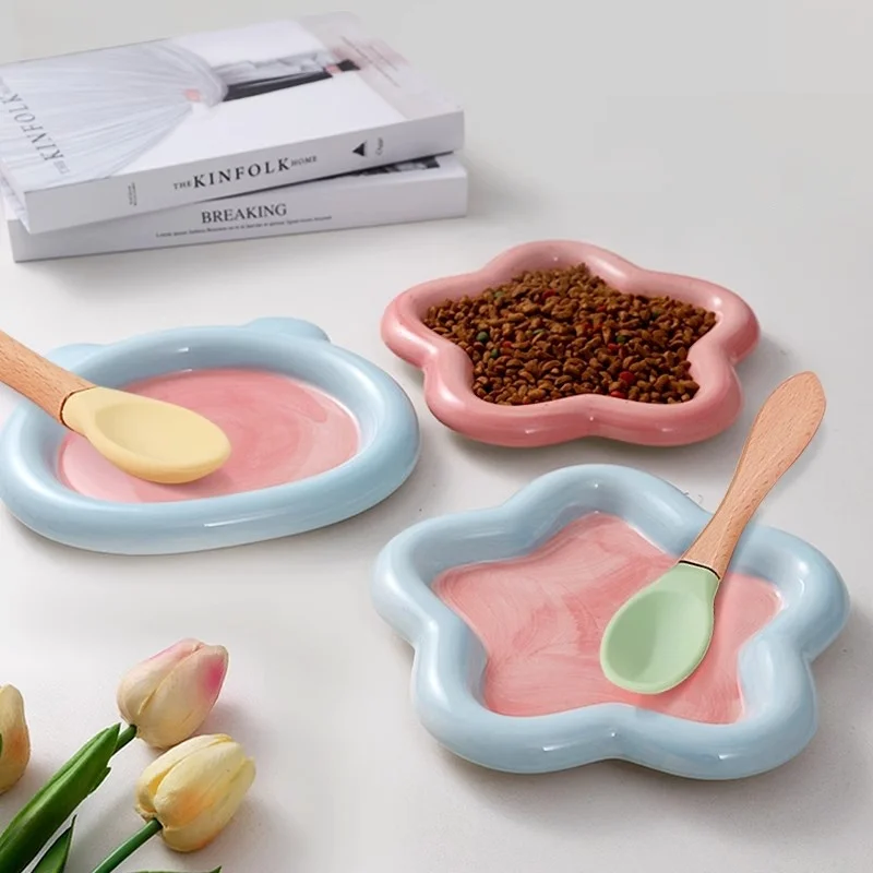 Cuchara de silicona de grado alimenticio para mascotas con mango de madera antideslizante para gatos, alimentador de alimentos enlatados/húmedo, fácil de limpiar, seguro para gatitos pequeños P - imagen 5