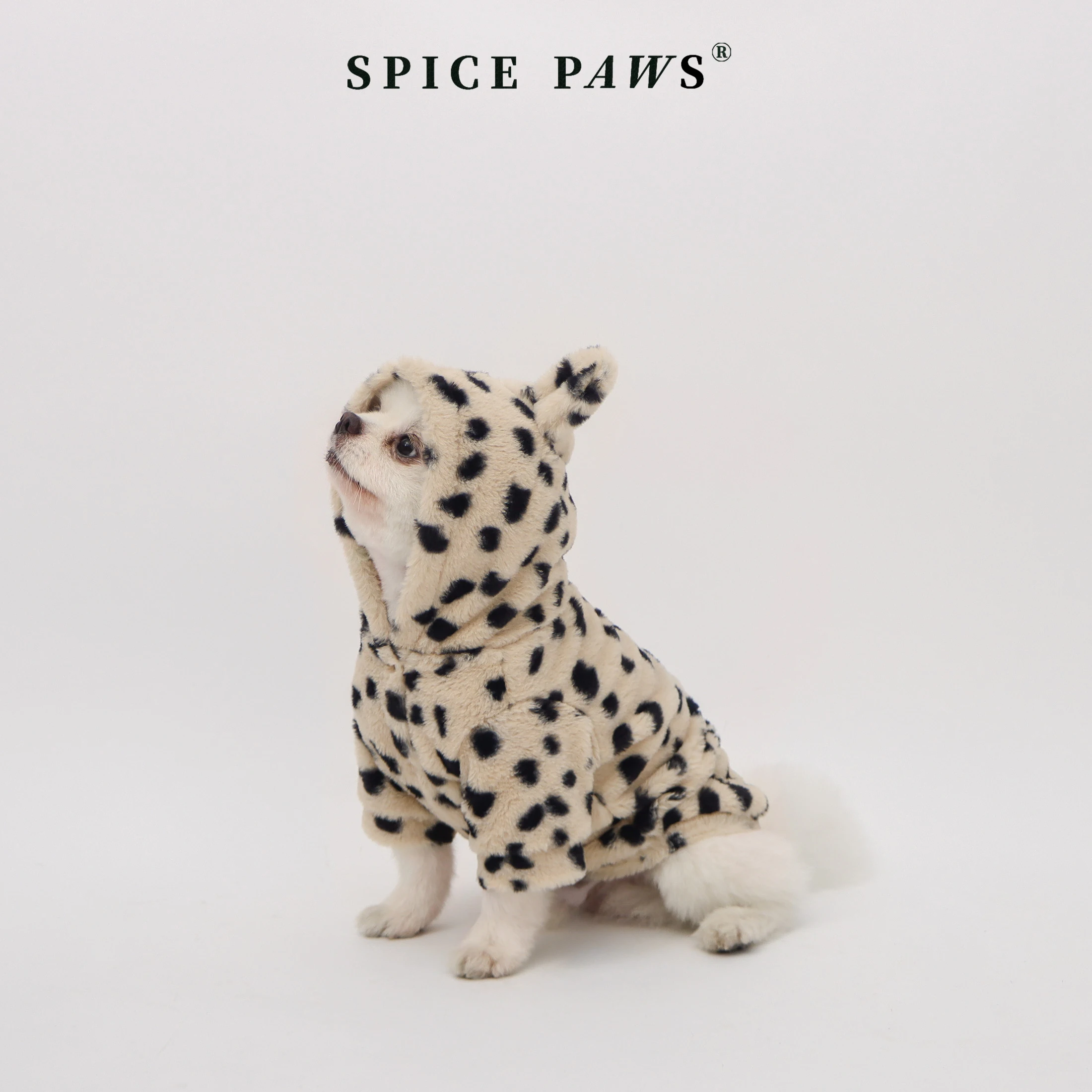 Sudadera leopardo marrón con capucha para perros y gatos - imagen 4
