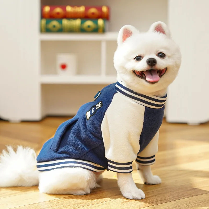 Chaqueta de béisbol para perros, abrigos de invierno de oso a la moda para perros, disfraz para cachorros, ropa para gatos, artículos para Chihuahua Bichon Dachshund, ropa para perros - imagen 3