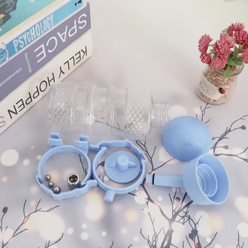 Bebedero de plástico para perros, dispensador de botellas de agua de 500ml, alimentador colgante para cachorros y mascotas, tipo bola - imagen 2