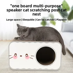 Cama rascadora de cartón corrugado para gatos - cálida y resistente