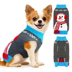 Suéter navideño para perros – Estampado muñeco de nieve