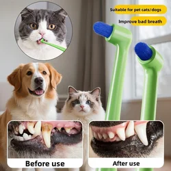 Nuevo estilo, cepillo de dientes para mascotas, Kit de cuidado Dental multiángulo, herramientas de limpieza de dientes de perro, cuidado de mascotas, cepillo de dientes para gatos, productos para mascotas
