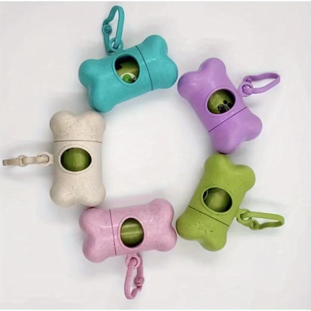 Dispensador de bolsas para excrementos de mascotas, caja de bolsas de basura para perros, soporte para eliminación de residuos de mascotas, dispensadores, juego de bolsas para excrementos, suministros de limpieza de basura - imagen 4