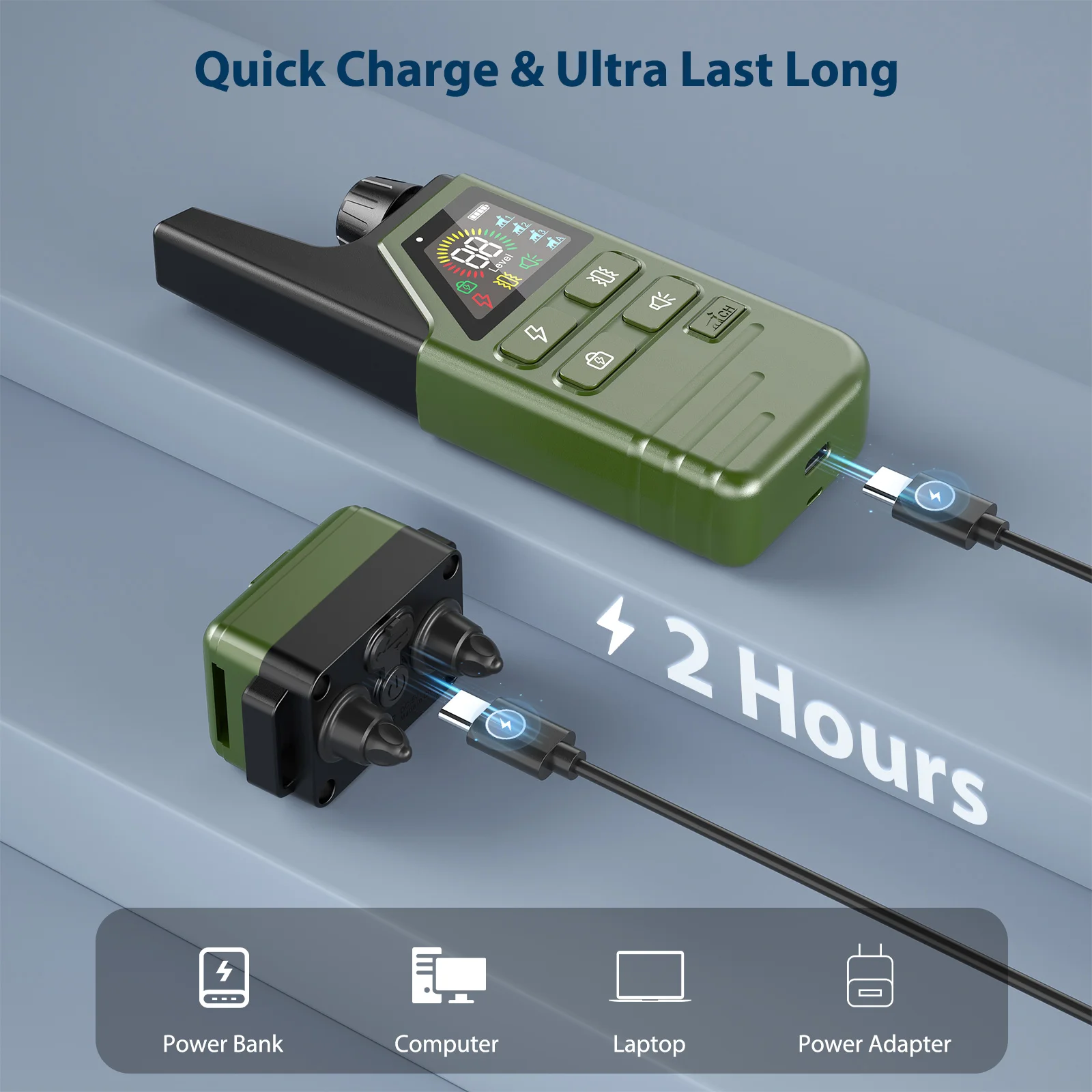 Collar de entrenamiento eléctrico para perros, Control remoto de 300M, recargable, resistente al agua, para mascotas, perros, cachorros, Control de ladridos, Collar de choque - imagen 4