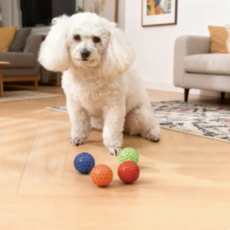 Nuevos juguetes para perros, resistentes a mordeduras, interactivos, bolas de panal con sonido, goma Natural, juguetes para dientes limpios, productos para mascotas - imagen 2